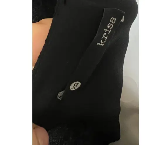 Krisa Black Long Sleeve High Low Surplice Dress Sz. XS