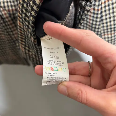 La Classe Couture Plaid Blazer‎ Jacket Womens L Academia Office Preppy 1 Button Brown Size L