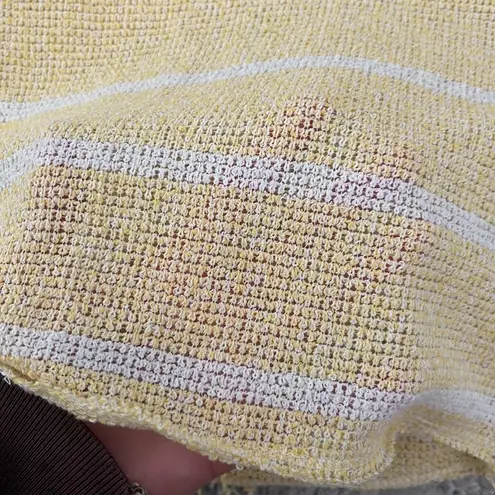 ZARA  | Fine Knit Top Yellow White Stripes Small Tank