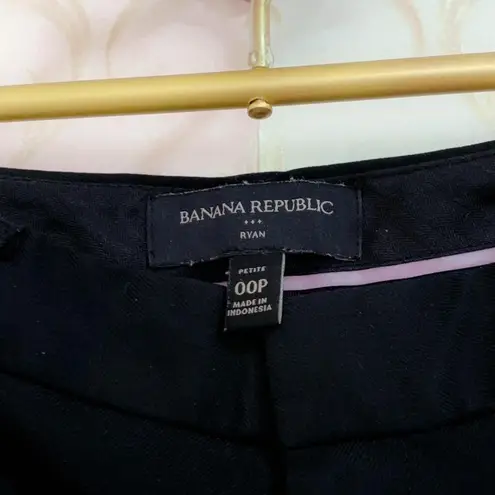 Banana Republic “Ryan” Black Dress Pants - 00P Petite Tailored Work Trousers