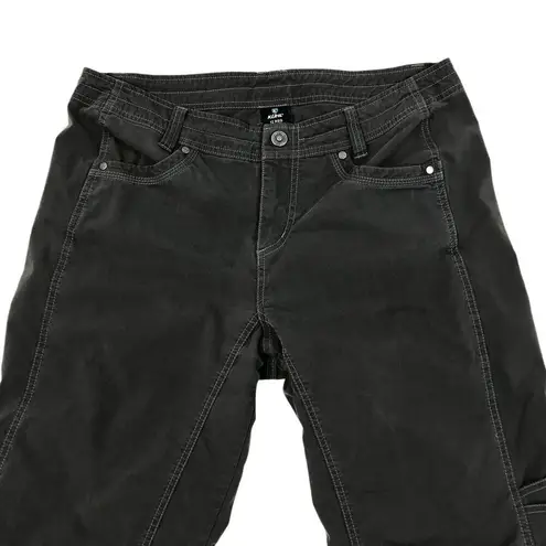 Kuhl Cargo Hike Pant Women 12 Gray Mid Rise Legendary Outdoor Gorpcore Goth Y2K