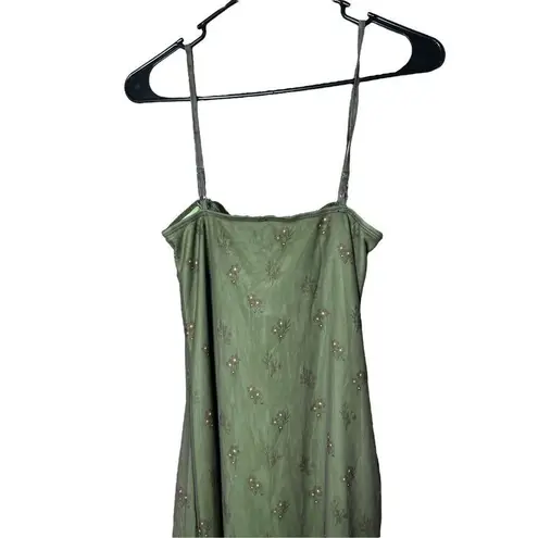 Cider Mesh Floral Ruched Midi Dress