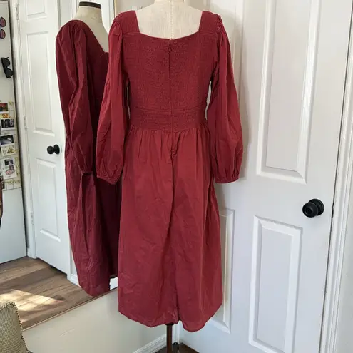Sea New York renata fit and flare long sleeve midi dress Red Size 16