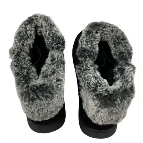 Khombu Boots JESSICA Outdoor Black Suede Faux Fur Ankle Boots Women’s Size 7M