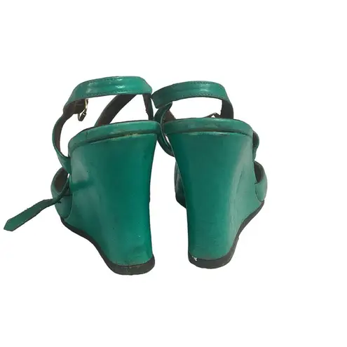 Nina Teal Wedge Sandals