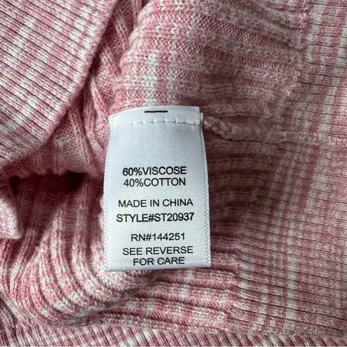 Sincerely Jules Pink and White Marl Sweater Women's Size Large