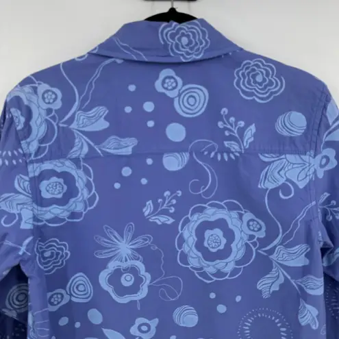 Fresh Produce  Shirt Jacket Womens S Purple Floral‎ Lightweight Button Up Shacket