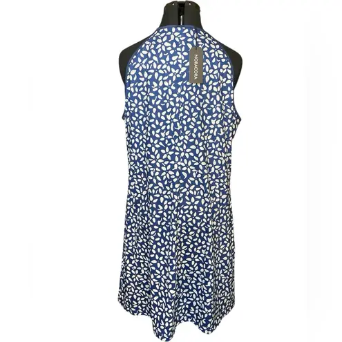 Noracora Halter Dress Blue and White Floral NWT Strappy Summer Coastal Size XXL
