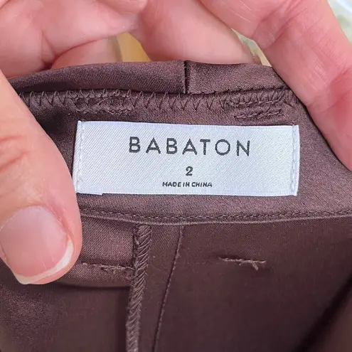 Babaton Aritzia Refined Cargo Pant Brown Satin Size 2