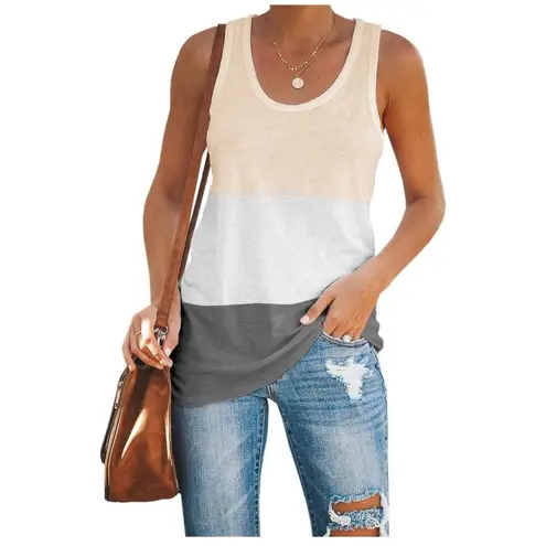 Womens Color Block Yoga Tank