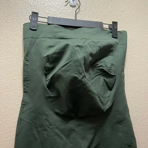 Blanqi Everyday Maternity Belly Support Leggings Storm Olive Green Size Large