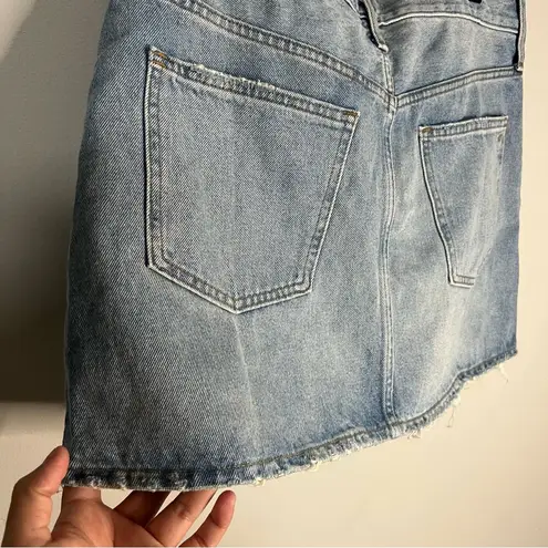 Madewell NWT  Rigid Denim Relaxed Mini Skirt in Northdale Wash size 29”