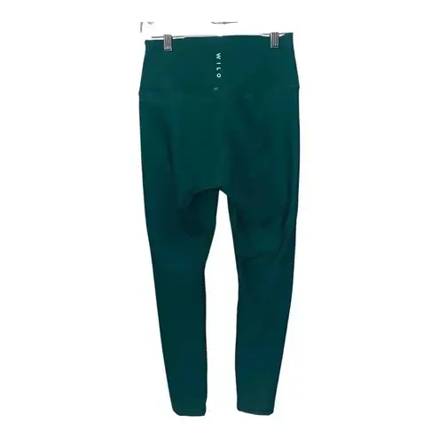 Wilo Base Ribbed Green 7/8 Length Leggings, Large