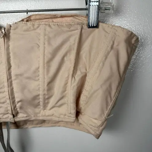 Bill Levkoff Bustier Lingerie Beige Womens Sz 10 Polyester Strapless Zip Corset