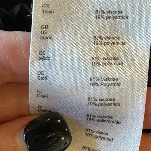 Maje Pants Women Small Black Lightweight Elastic Waist Wide Leg Cropped Trouser