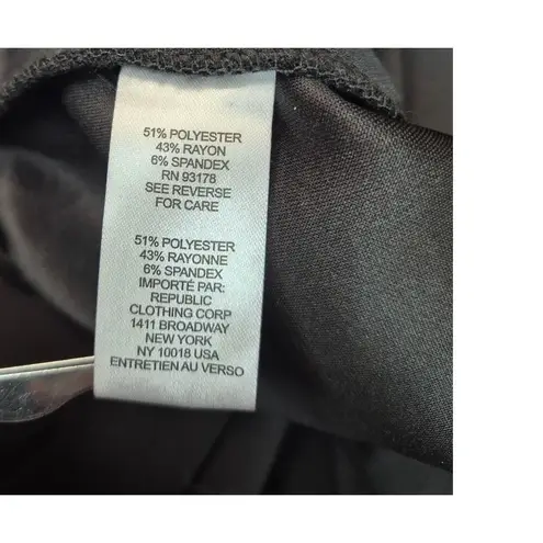 NWT Tahari Elie Scuba Flat Front Black Pants Stretch Career Straight Leg Sz 2XL