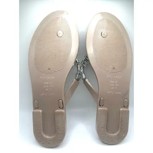 Holster Jelly Love sandals size 9
Beige Thong jeweled Silver