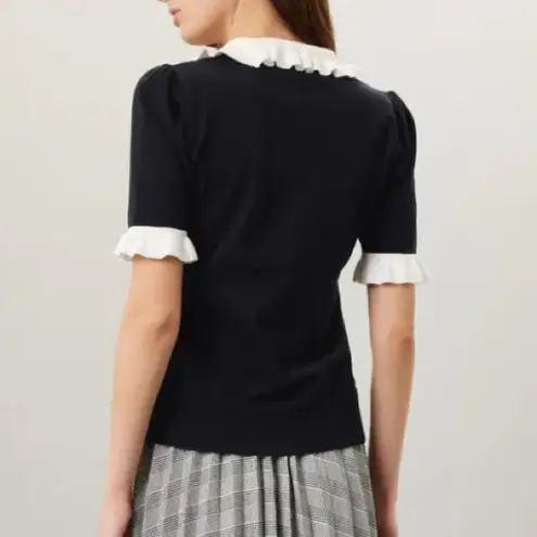 CeCe Ruffle Collar Polo Size Medium