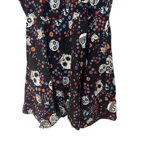 I Hot Plus Size 4XL Black Fit & Flare Dress Skulls Y2K Grunge/Goth