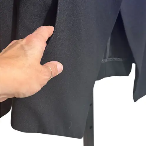 Hilary Radley For Katherine Barclay Rouched Sleeve Crepe Blazer 4 Black $100