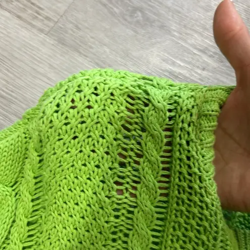 Ralph Lauren  open cable knit sweater with button detail at shoulder - Image 5