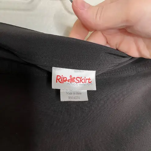 RipSkirt Hawaii Length 2 Black Wrap Skirt Swim Cover Medium