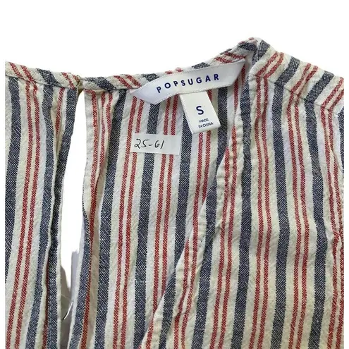 Popsugar Women Size Small Striped Jumpsuit Sleeveless (25-61P)