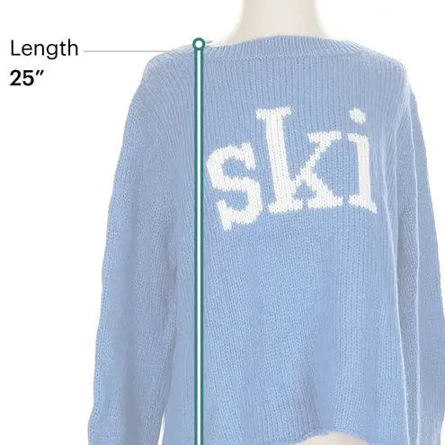 Wooden Ships NEW ski crew in aviator blue Blue and White Crew Neck Sweater s/m
