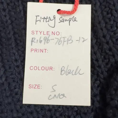 Raga Black Fringe Crochet Boho Festival Crop Top Women's Size Small