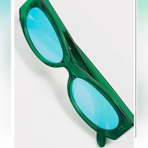Revolve Karen Wazen Ciara Green Tea Mirror Sunglasses - Image 10