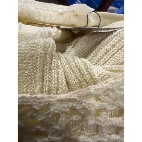 Line and Dot Carra Womens Crochet Maxi Bodycon Dress Size XS Cream