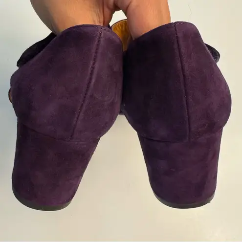 Chie Mihara Purple Sandal Heels EU 38.5 US 8.5 Block Heel Leather Anthropologie Size 7.5