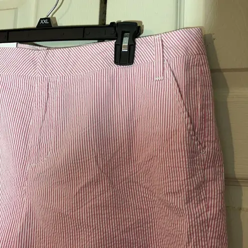 Andrew Marc Marc New York Seersucker Shorts 14 NWT