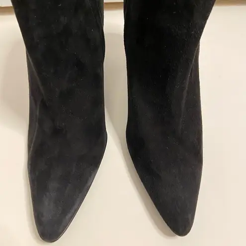 Ralph Lauren , black suede stiletto booties sz 9.5