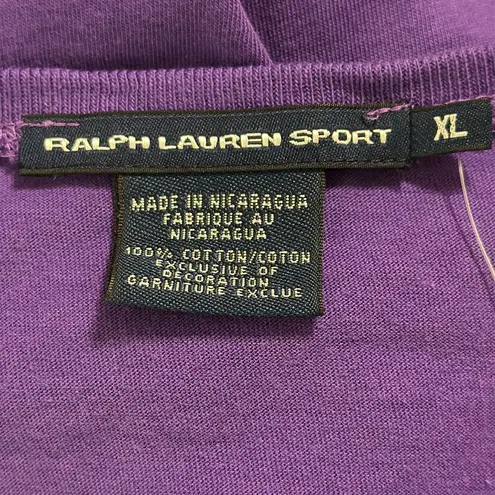 Ralph Lauren Sport Purple 3/4 Sleeve V