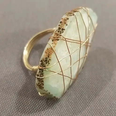 Vanessa Mooney 💕💕 Brazilian Agate Wire Wrap Ring