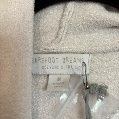Barefoot Dreams CozyChic Ultra Lite Womens Sz M Sleeveless Cardigan Beige NWT