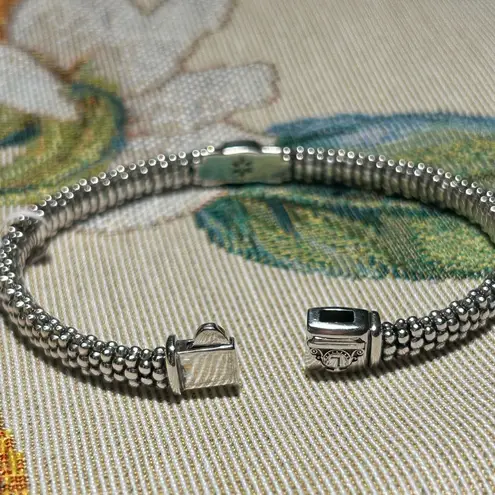 NWT Lagos 925 Sterling Silver & 18K Gold Diamond Caviar Bracelet