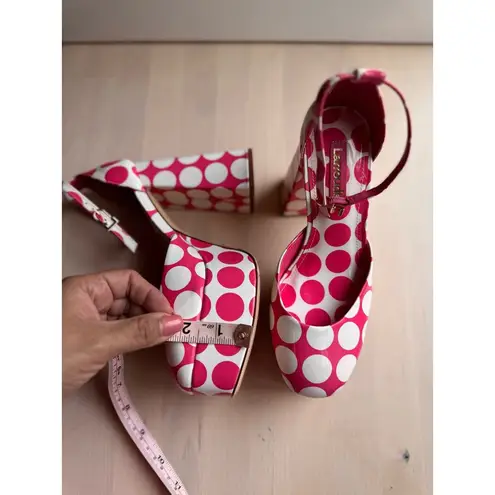 Larroudé Ari Polka Dot Patent Leather Ankle