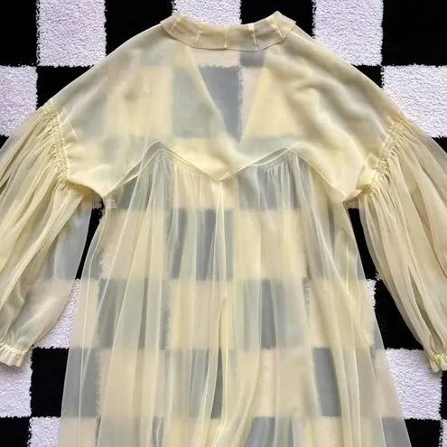 Vanity Fair Vintage 50s Yellow Peignoir Robe