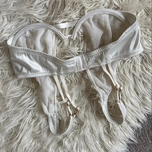 Aerie  White Show Off Lace Unlined Bra thumbnail 5