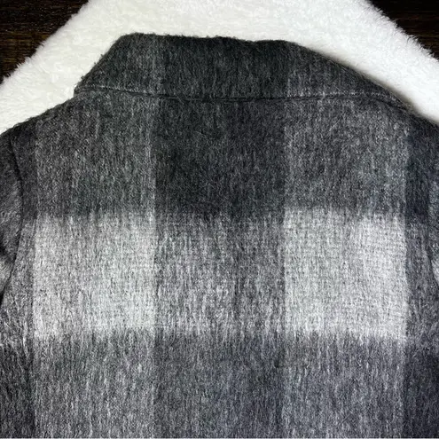 Talbots  Gray Buffalo Plaid Wool Blend Jacket