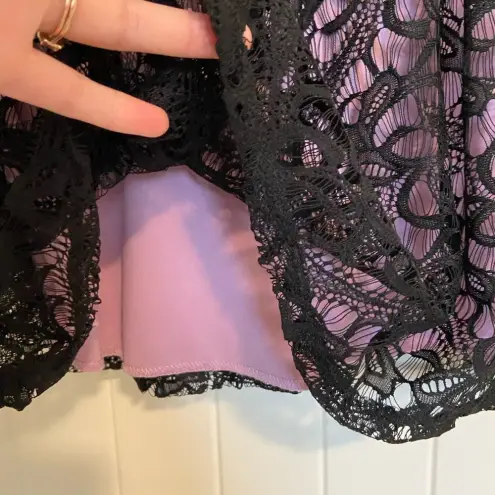 Three Pink Hearts EUC |  junior’s black lace‎ layered dress — size 11