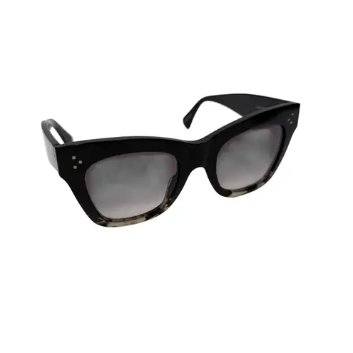 CELINE Havana Oversized Cat Eye Acetate Tortoise Shell Sunglasses