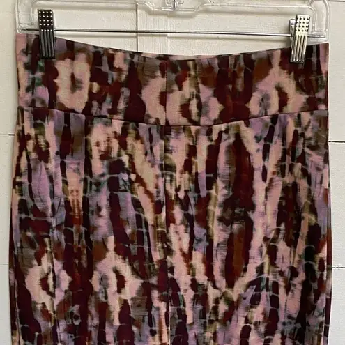 Bryn Walker Tie Dye Sloan Skirt Long Tube Pencil Skirt Corteccia Print - S EUC