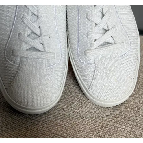 Rothy's The Lace Up Shoes Women's Size 11W Bright White VERY CLEAN Barely Worn