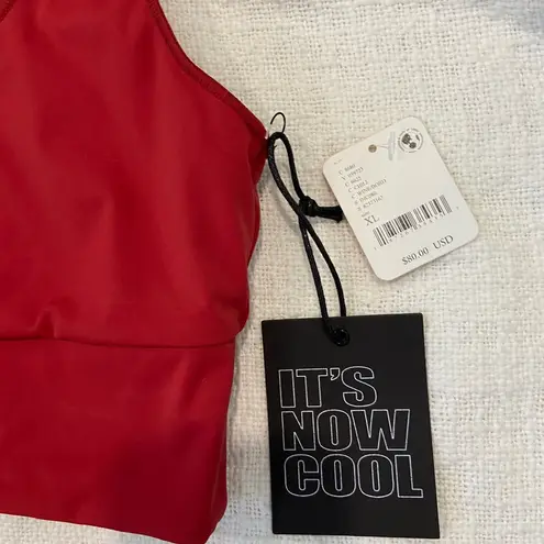 Free People  it’s now cool contour crop bikini top on chili size XL