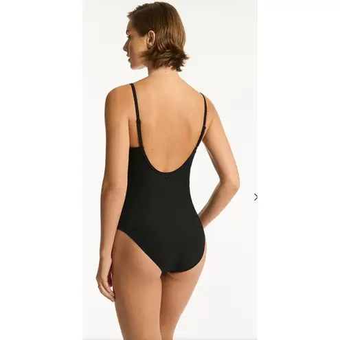 Sea Level Swim Honeycomb Tri One Piece black Size 10 New! Beach Pool