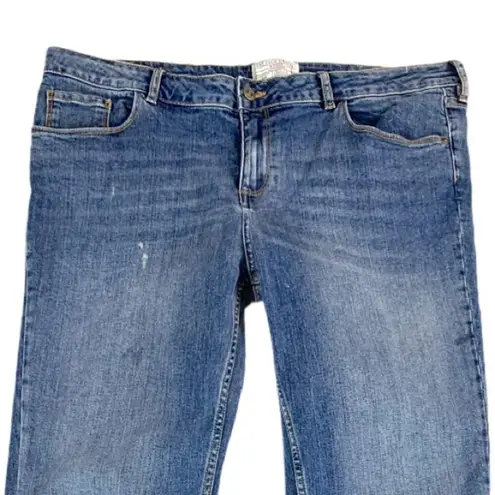 Fat Face Denim 10" Mid Rise Women's Jeans Blue Westbury Slim Light Blue Wash 12