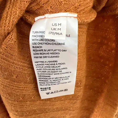 Maeve Anthropologie Surplice Ribbed Sweater Gold Medium EUC